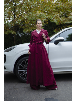 Платье-пальто (бордо)