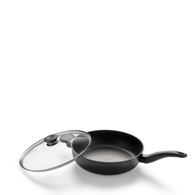 iCook Сковорода с антипригарным покрытием со стеклянной крышкой, 28 см