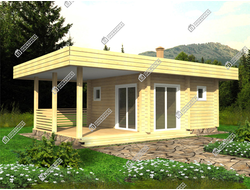 Баня из клееного бруса "Баюн", 60 м2
