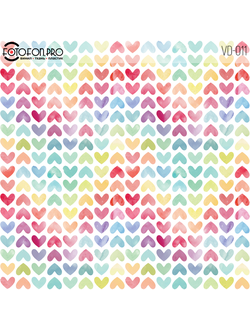 Фотофон виниловый «Радужные сердечки»