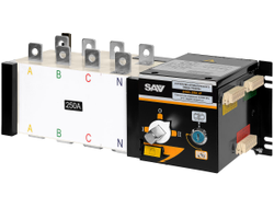 Реверсивный рубильник АВР (устройство автоматического ввода резерва) SHIQ5-250 4P, 019925