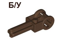 ! Б/У - Technic, Axle  2L with Reverser Handle Axle Connector, Brown (6553 / 4141411 / 4201007) - Б/У