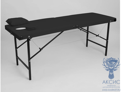 Кушетка складная 190/70 регулировка высоты, вырез для лица (РБ черный)