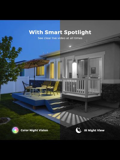 DE-WiFicam-02-4grey уличная моторизированная WiFi (2,4 и 5 Ггц)/LAN охранная видеокамера с 2 объективами, интерком, ночная подсветка ИК + свет, с DVR. 4+4 Mp. (O-Kam Pro)