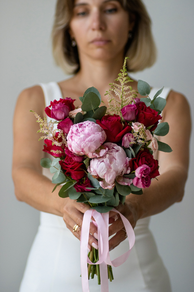 Букет невесты & Бутоньерка № 1301