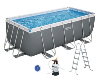 Прямоугольный каркасный бассейн Bestway Power Steel 412х201х122 см (56457)