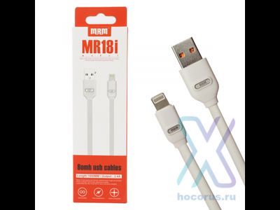 Кабель USB MRM MR18i  Lightning 1000mm (white)