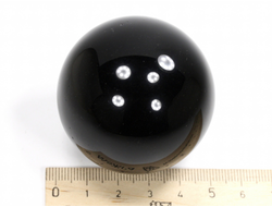 Шар обсидиан чёрный, Мексика (50 мм, 167 г) №35931