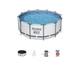 Каркасный бассейн 366х122 см, фильтр-насос, тент, лестница,  арт. 56420