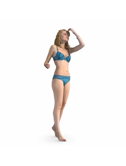 пляж Женщина в купальнике 02