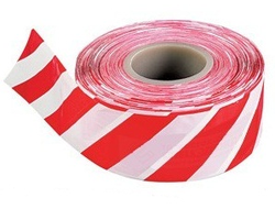 Лента сигнальная бело-красная