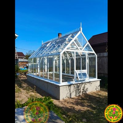 Базовая комплектация теплицы из стекла  и алюминия БРИТТОН размером 5000 x 2500 мм