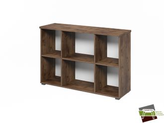 Стеллаж низкий L-69 Таксония шоколадная 1200*374*803 мм (Ш*Г*В)
