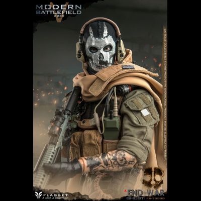 Саймон "Гоуст" Райли (Призрак, Ghost, Call of Duty Modern Warfare 2019) КОЛЛЕКЦИОННАЯ ФИГУРКА 1/6 scale MODERN BATTLEFIELD END WAR V GHOST (FS-73030) - FLAGSET
