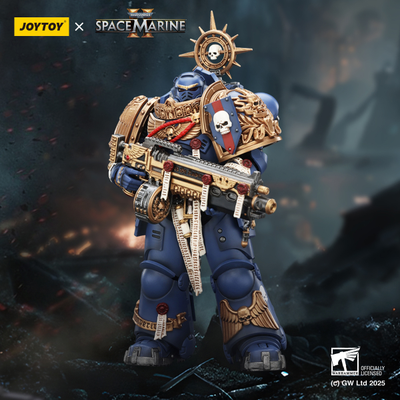 Ультрамарин в тяжелой реликтовой броне (Warhammer 40K) - КОЛЛЕКЦИОННАЯ ФИГУРКА 1/18 Ultramarines Heavy Relic Primus Armor with Heavy Relic Bolt Rifle (JT02854) - JOYTOY
