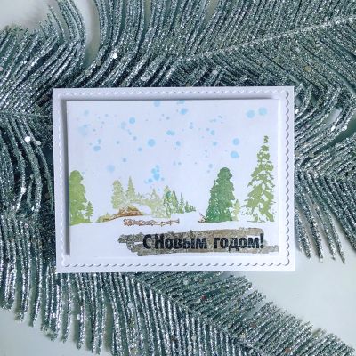 ФП штамп &quot;Снежная ель&quot;