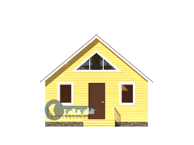 Д-19 ДАЧНЫЙ ДОМ ИЗ БРУСА:ГАБАРИТНЫЕ РАЗМЕРЫ: (6Х6М), ОБЩАЯ ПЛОЩАДЬ: 57М²