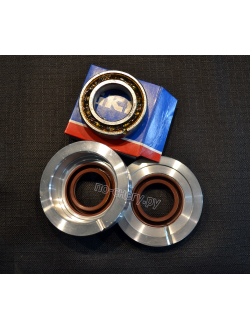 Комплект 2: дополнительный подшипник коленвала в обойме с сальником + обойма с сальником для картера РМЗ-640