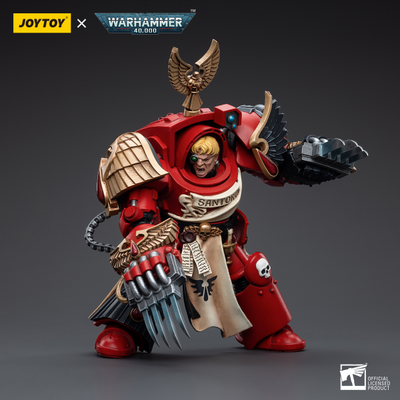 Терминатор Кровавых Ангелов (Warhammer 40k) - КОЛЛЕКЦИОННАЯ ФИГУРКА 1/18 Blood Angels Assault Terminators Sergeant Santoro (JT5505) - JOYTOY