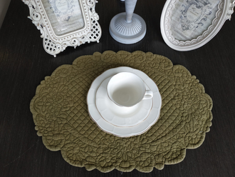 Салфетка для сервировки стола зеленая