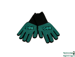 Перчатка-прихватка защитная зеленая, силикон+хлопок, BBQ (до 350°С)