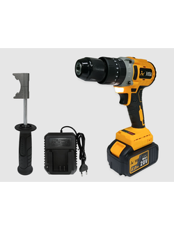 Шуруповерт #2 для ледобура  (рыбалки), дрель ударная аккумуляторная 20V  6.0Аh, 130 Н · м, патрон 13мм, с кейсом.