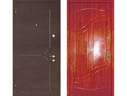 Железная дверь с отделкой порошковым напылением и МДФ. Модель ДК309