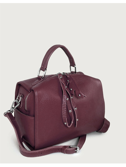 (АРТИКУЛ: 10069/1) СУМКА ЖЕНСКАЯ, НЕБОЛЬШАЯ, НАТУРАЛЬНАЯ КОЖА, ТЕМНО-БОРДОВАЯ, С ПЛЕЧЕВЫМ РЕМНЕМ