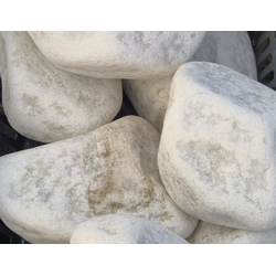 Белый мрамор галтовка, фракция 70-120 мм