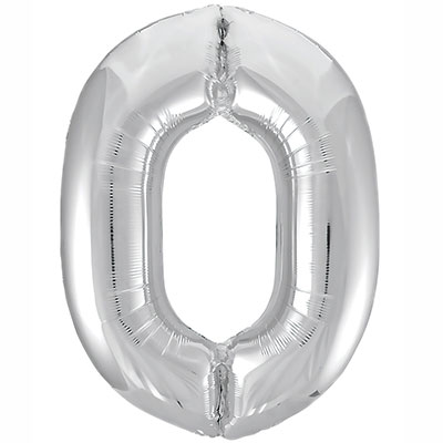 Фольгированный шар Цифра серебро
