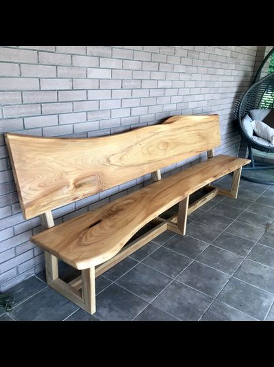скамья, скамейка, скамейка для веранды, скамейка для дачи, скамья из слэба, лавка, лавка из массива