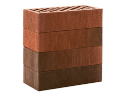 Кирпич облицовочный Красный флэшинг Тростник 1NF 250х120х65 М150-175 ЛСР