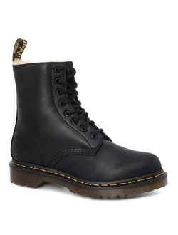 Ботинки Dr Martens 1460 Serena черные с мехом (36-46)