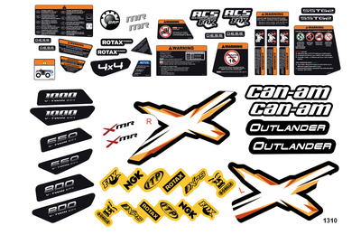 Заводские наклейки для BRP G2 can-am XMR outlander 570 650 800 1000 #1310 Полный комплект