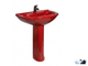 Раковина с пьедесталом Оскольская керамика Престиж, 63 см, красный, для ванной