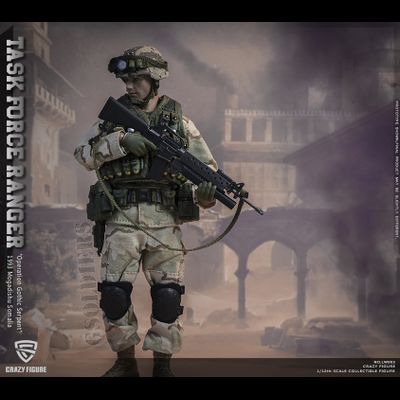 Гранатометчик 75-го полка рейнджеров Армии США ("Падение Черного Ястреба") - Коллекционная фигурка 1/12 scale US Military 75th Rangers Regiment - Grenadier (LW003) - Crazy Figure