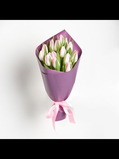 Букет из 15 розовых тюльпанов