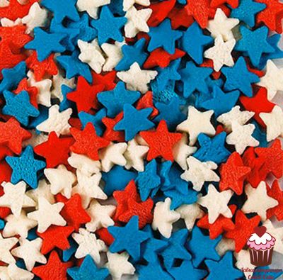 Посыпка Звездочки красно/бело/голубые, 50г