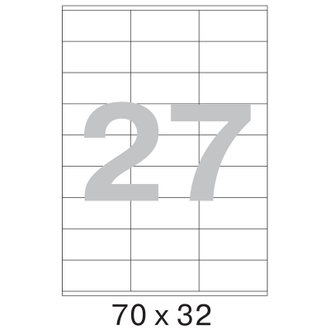 Этикетки самоклеящиеся Promega label 70х32 мм/27шт. на  листе А4 100 листов в упаковке