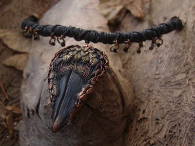 Чокер в стиле этно-готики "Татибе Ночи, Лесной Ворон"