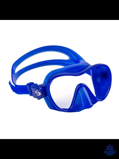 Маска для дайвинга с трубкой Scorpena Junior комплект неон-синий (детск)