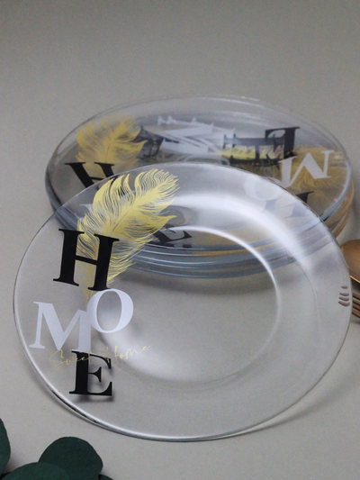 Тарелка 19,5см, золотистое перо