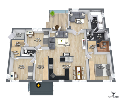 Комплект дома Lakka Jade - 158 м²