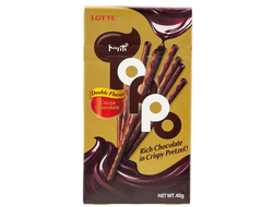Палочки бисквитные ТОППО с какао  начинкой, Lotte 40гр