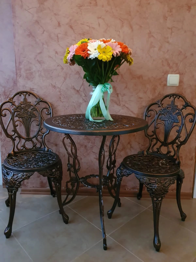 Кофейный комплект из литого алюминия Duo bronze