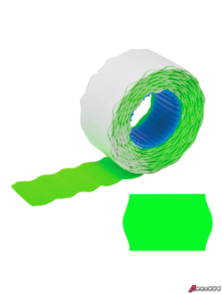 Этикет-лента 22×12 мм, волна, зеленая, комплект 5 рулонов по 800 шт., BRAUBERG. 123575