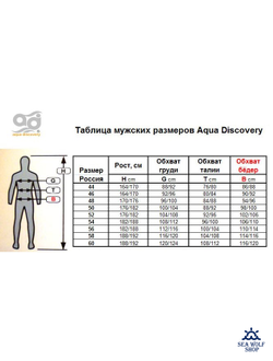 Гидрокостюм неопрен 3мм AquaDiscovery "Аврора" р.МL-50