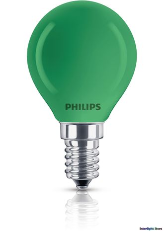Philips Party Green 15w P45 220v E14