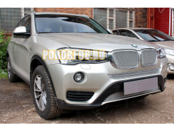 Защита радиатора BMW X3 II (F25) 2014- chrome низ PREMIUM