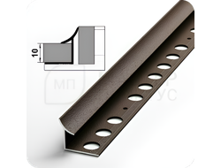 Алюминиевый внутренний профиль для плитки и керамогранита Лука ПК 06 шоколад